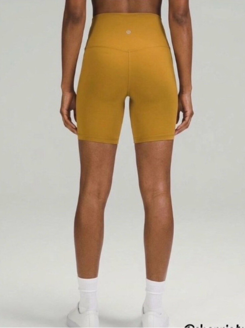 Like New Lululemon Align High-Rise Shorts 8" Gold Spice Nulu Biker Style Yoga 2 - Picture 1 of 9